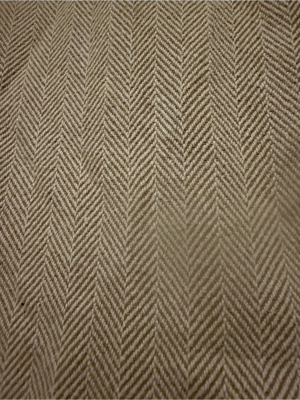 Sferra White Willow Chevron Jacquard Cotton Throw Blanket - Picture 4 of 10